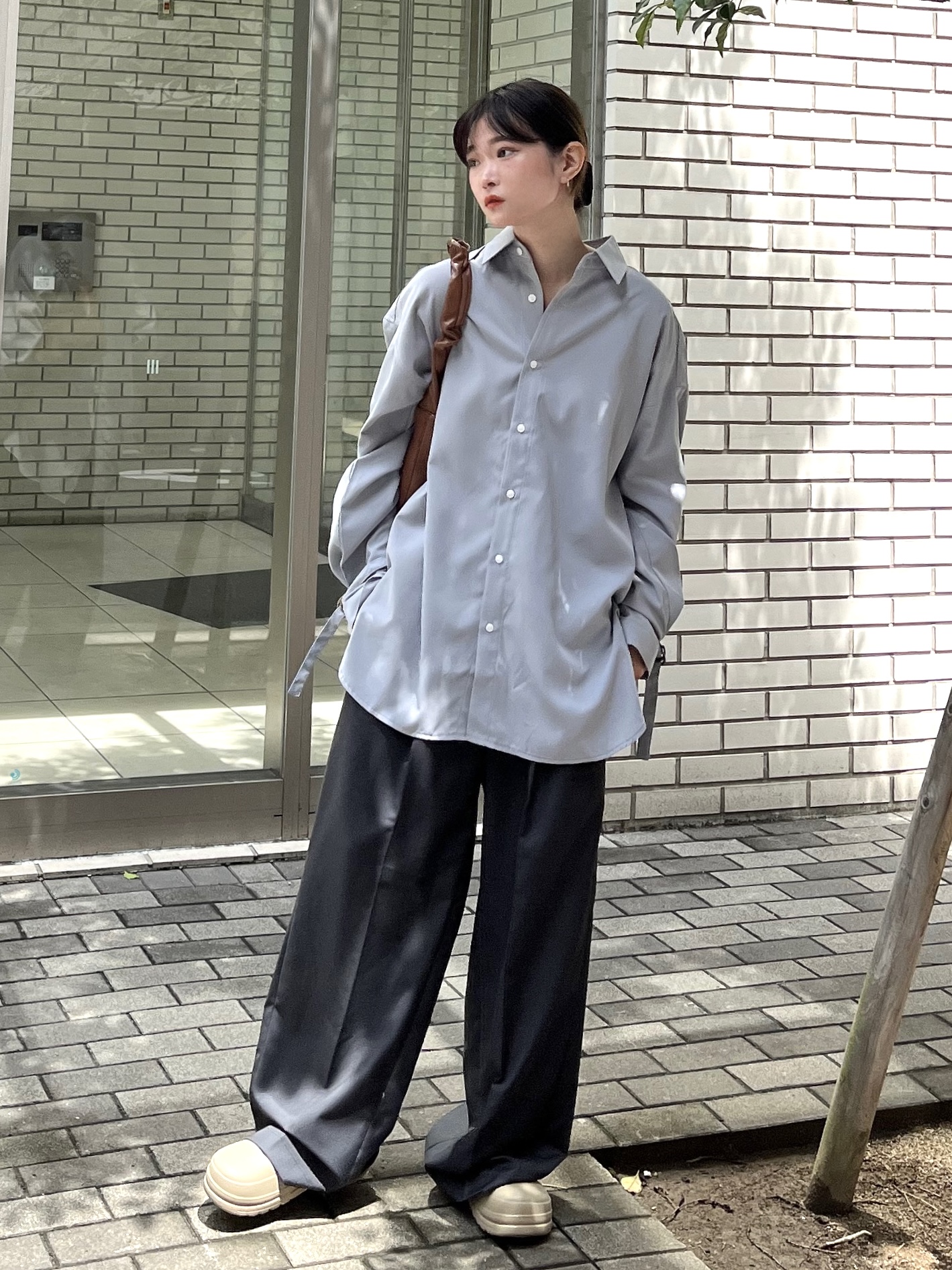 受注制【Chikashitsu +】wide tuck slacks (3color) | OUR BRAND 