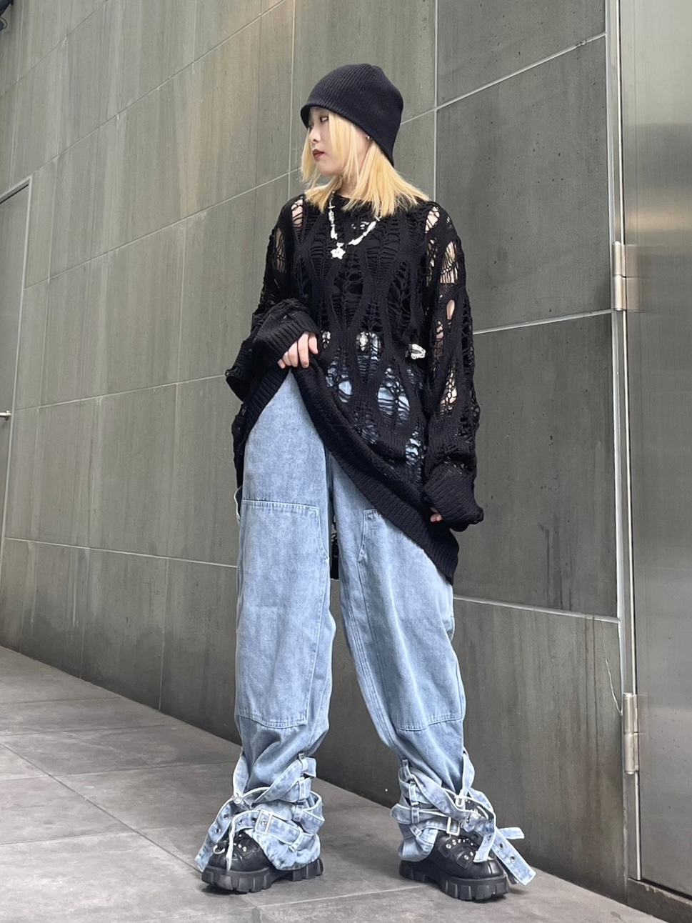 Bizarre Maiden】belt denim pants | OUR BRAND,Bizarre Maiden 