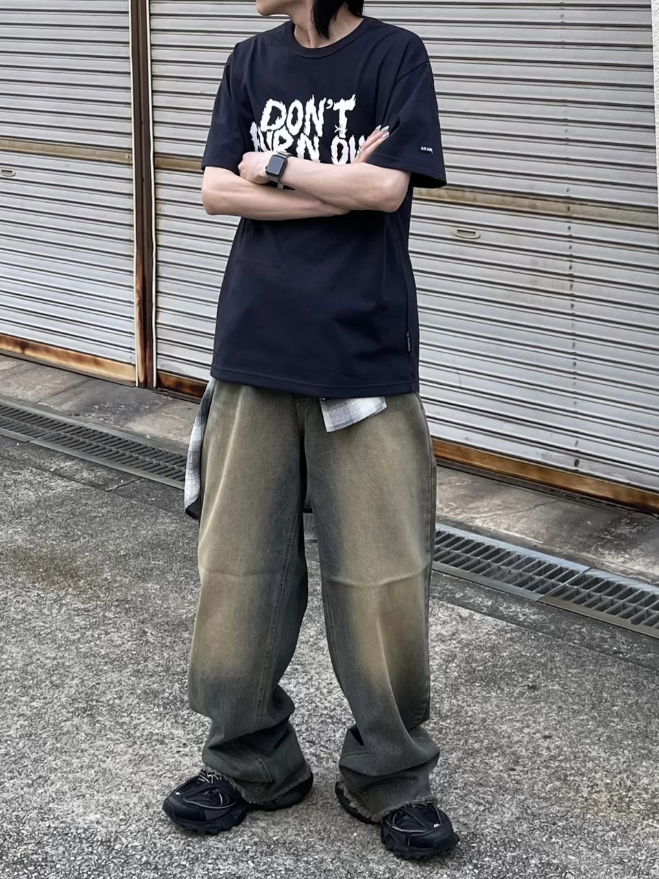 大阪店WEB限定受注制【Chikashitsu +】over fit shadow check