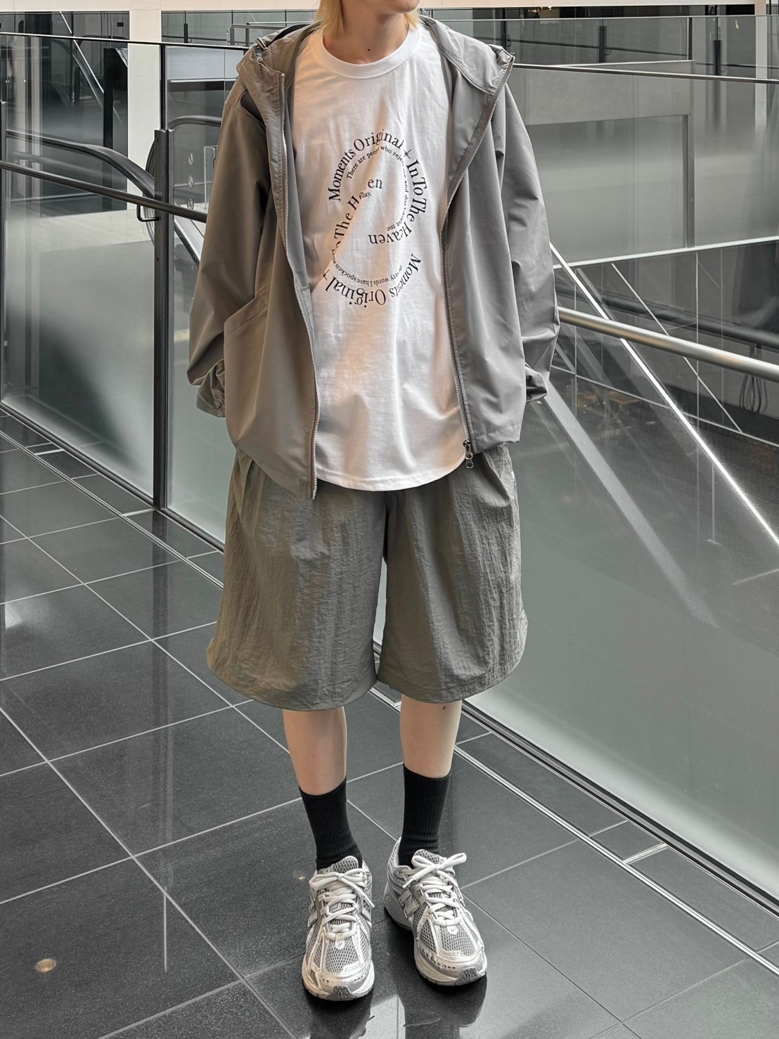 受注制【Chikashitsu +】unisex cropped hooded blouson (3color