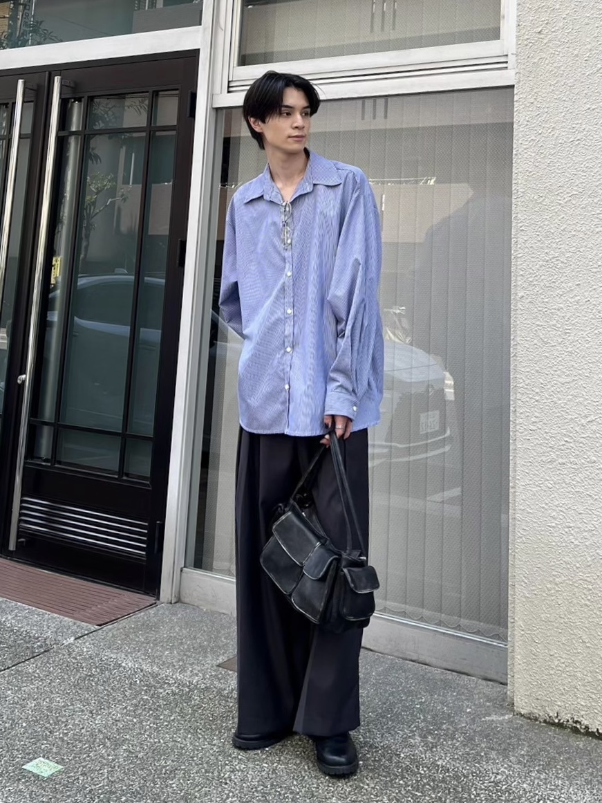 受注制【Chikashitsu +】belt wide slacks (3color) | OUR BRAND
