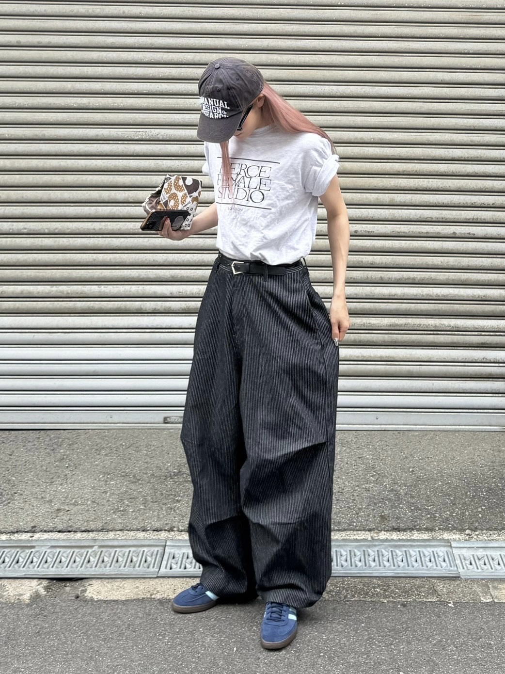 NOMANUAL】BLEACHED ARCH LOGO BALL CAP | OUR BRAND,NOMANUAL