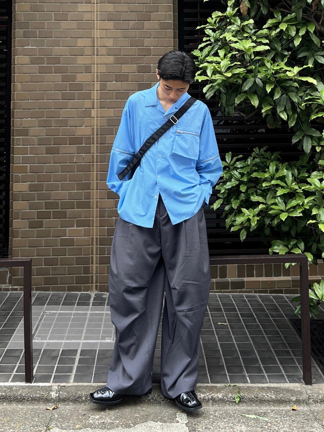 CS】2way zip square cut shirt (blue) | OUR BRAND,Chikashitsu +,CS | PRESSING WEB SHOP CS】2way zip square cut shirt (blue) | OUR BRAND,Chikashitsu +,CS | PRESSING WEB SHOP