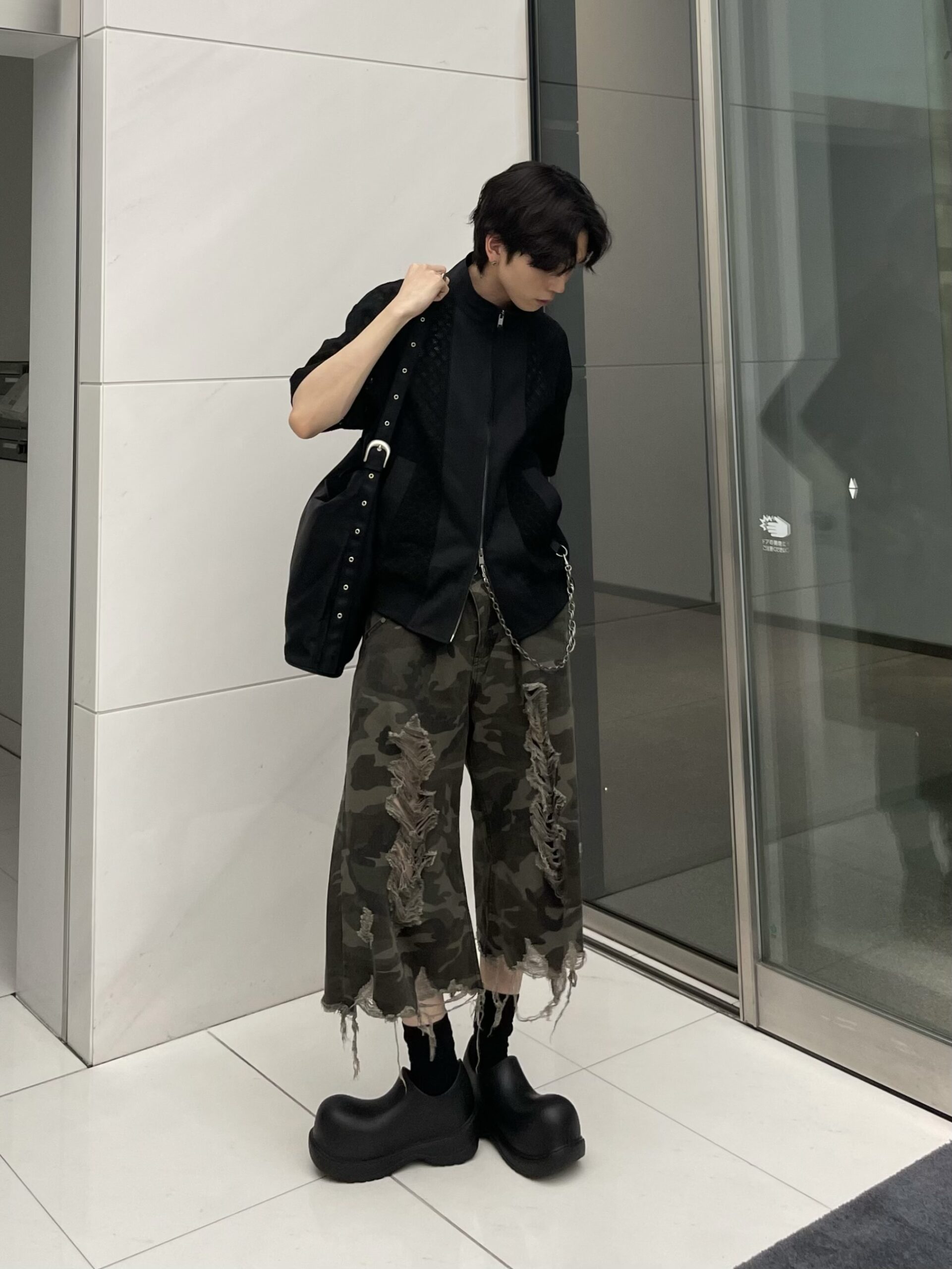 【ESC STUDIO】24SS★ punching chain short sleeves blouson ESC STUDIO】punching chain short sleeves blouson | OUR BRAND