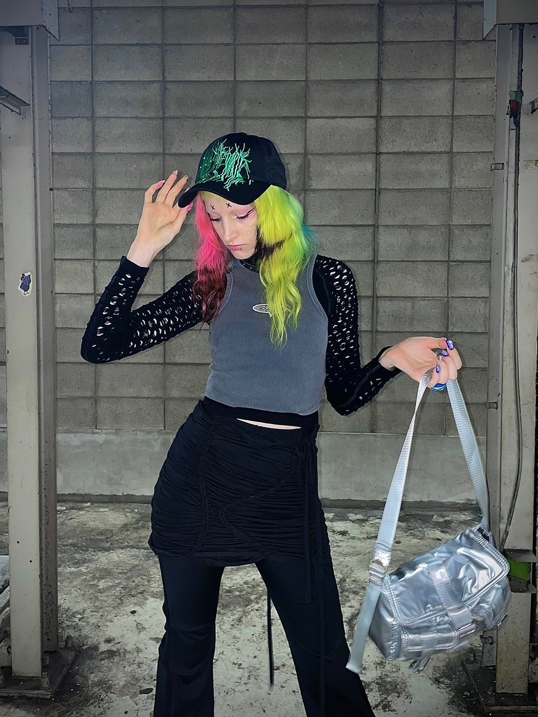 Uglyshadow】BEADS SHIRRING SKIRT LONG PANTS | OUR BRAND