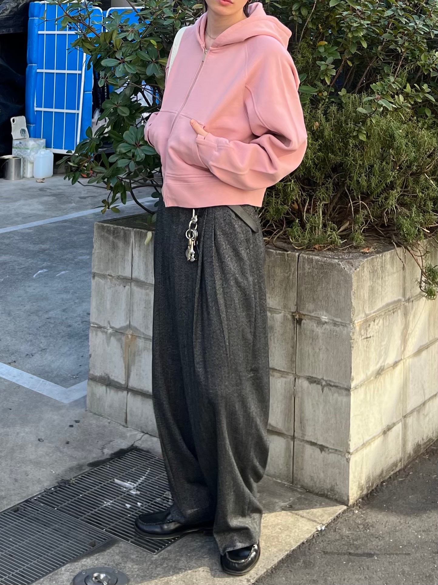 東京店WEB限定受注制【Chikashitsu +】wool double tuck slacks