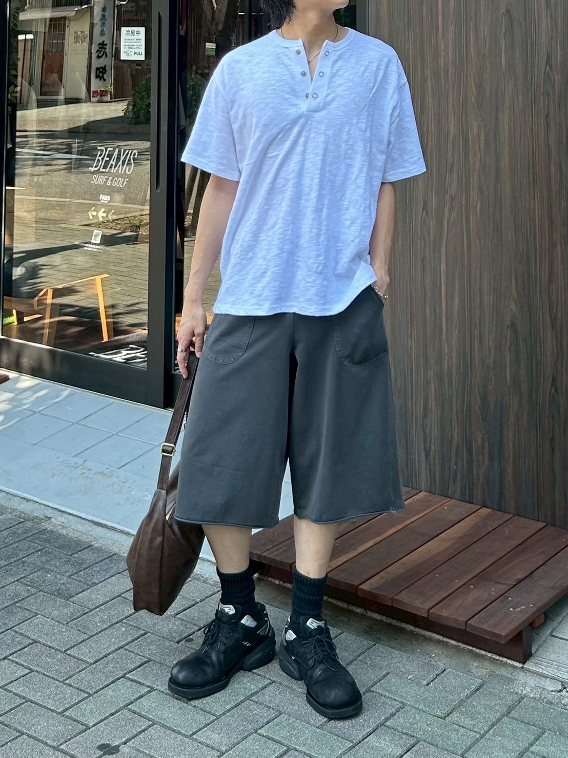 スウェットパンツ NOMANUAL MOLTING BERMUDA SWEATPANTS 5FT984 NOMANUAL】MOLTING BERMUDA SWEATPANTS | OUR BRAND,NOMANUAL