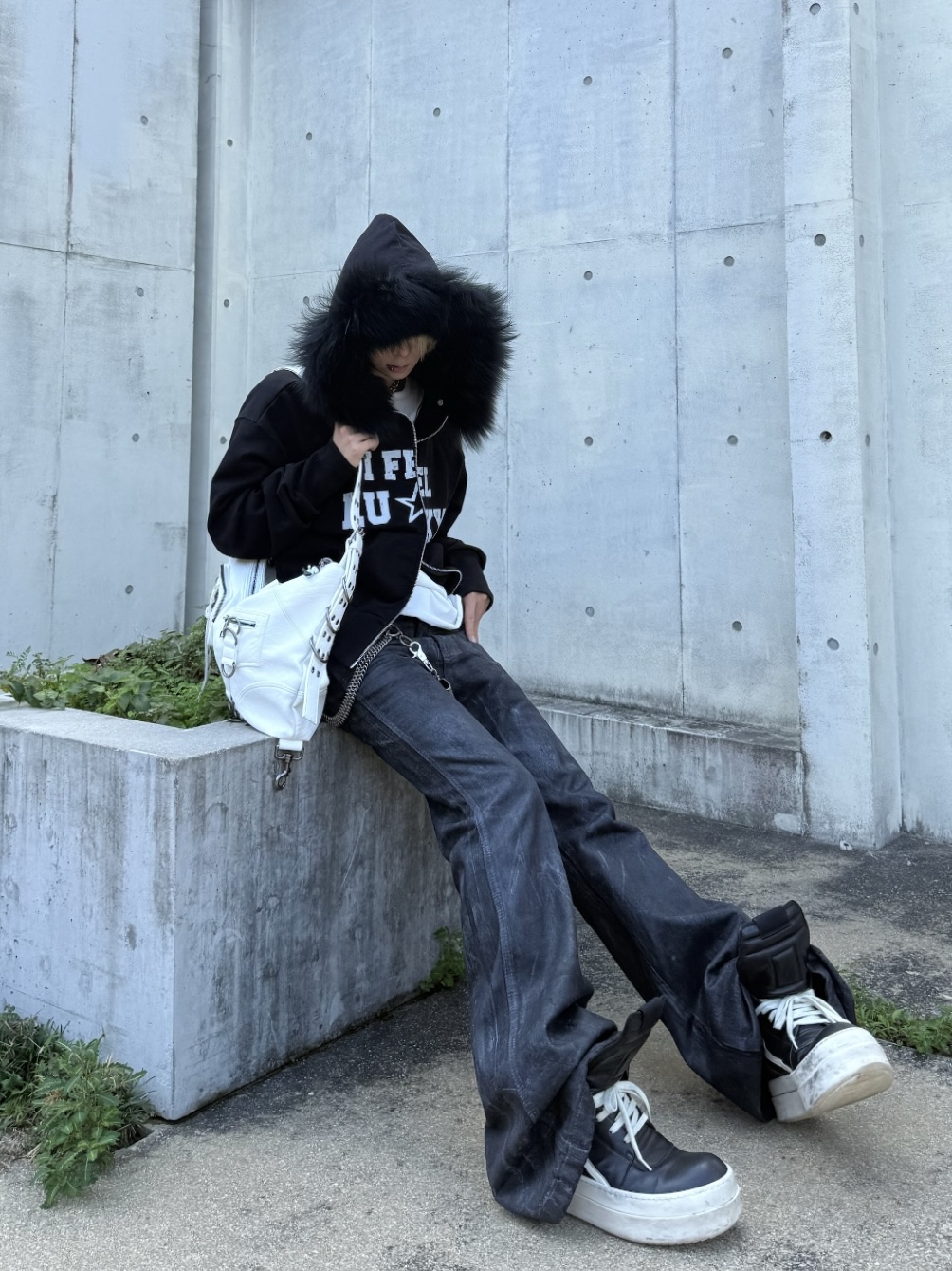 IFEELLUCKY】Lucky fur hood zip up / 【アイフィールラッキー