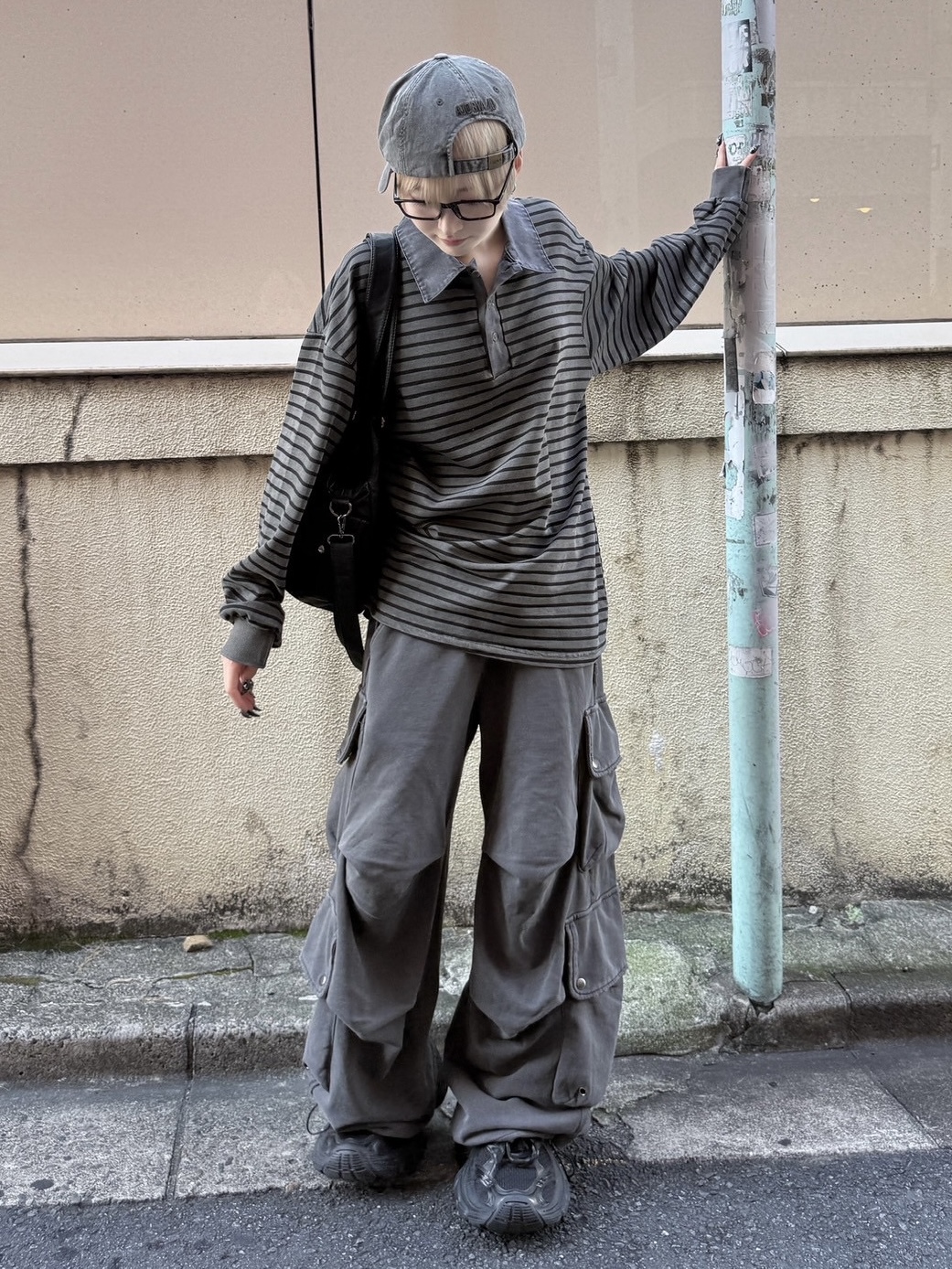 CHIKASHITSU PLUS HIGH】4 pocket dirty wash sweat cargo pants