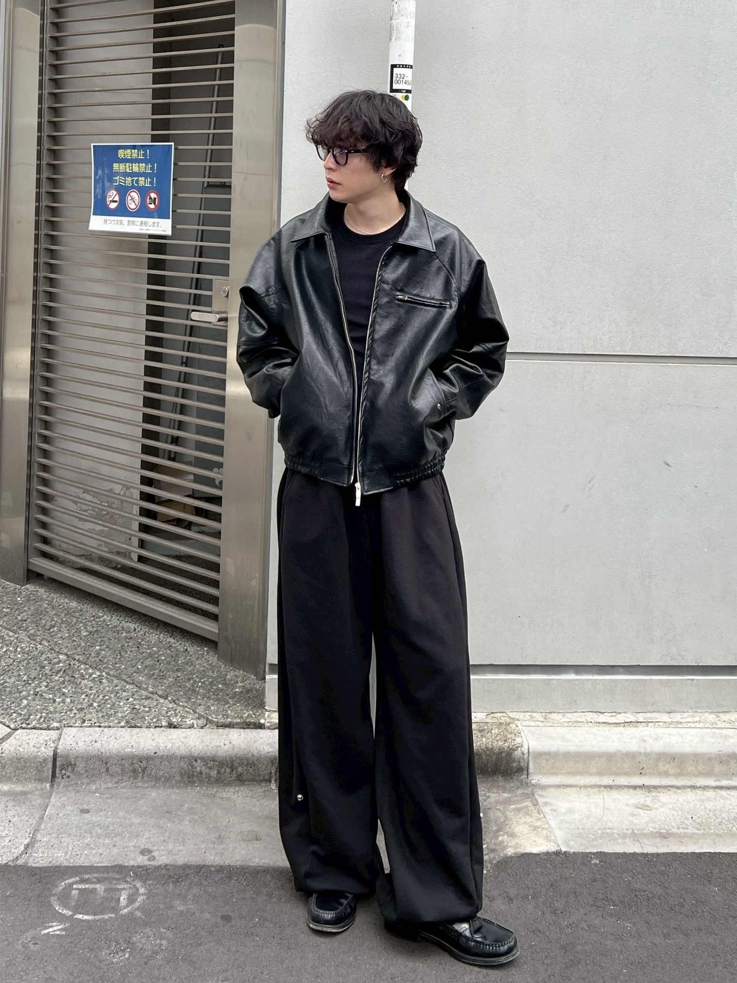 受注制【Chikashitsu +】bomber synthetic material jacket