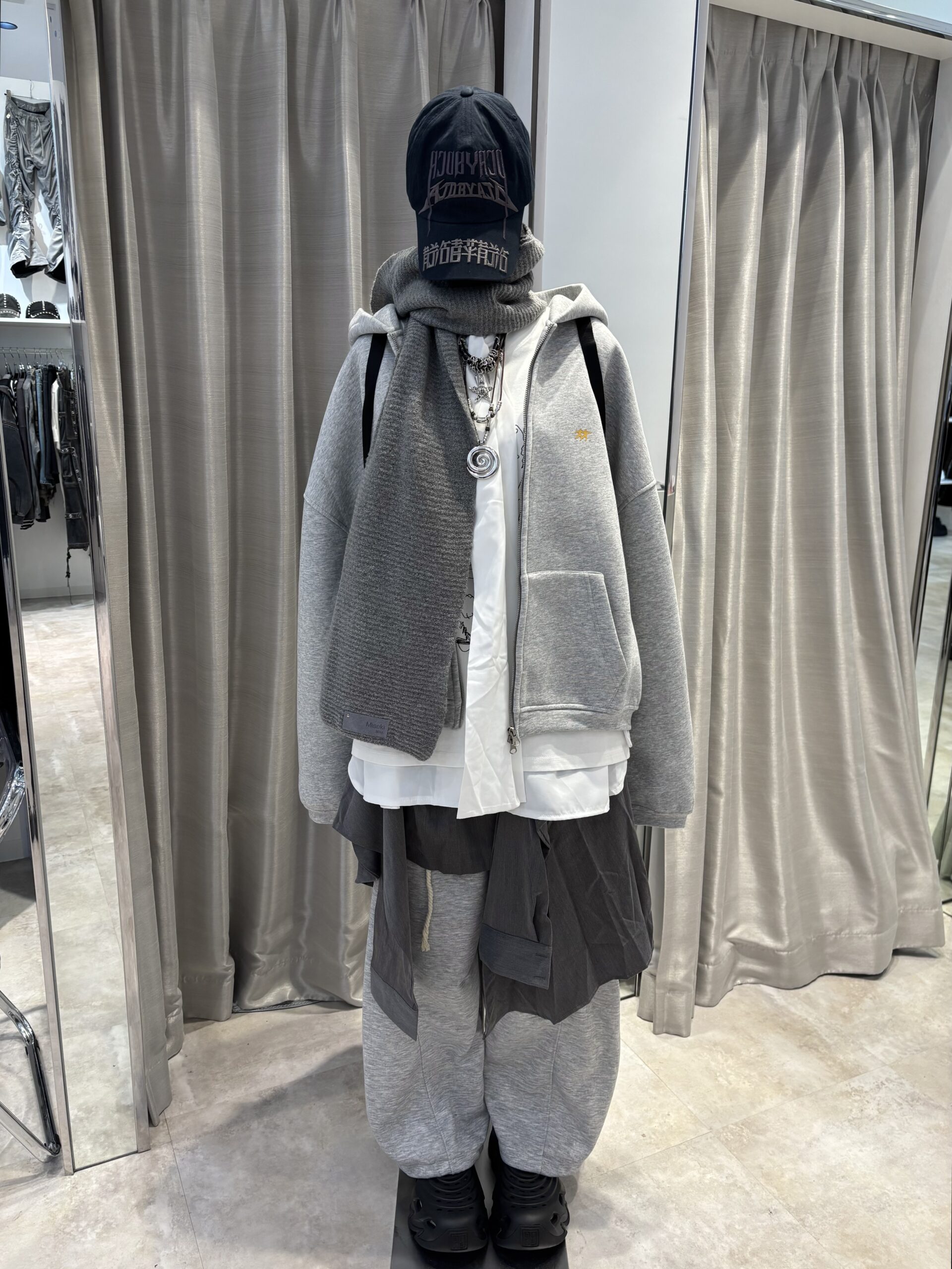 S292/未使用 22AW IRENE オーバーサイズ ジャケット フルジップ TGNS】Oversized Zip-Up Sweatshirt Jacket / 【ツーガンズ