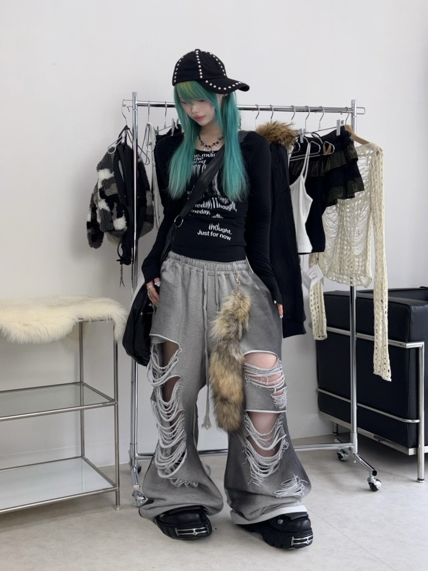 x1oa ダメージスウェットパンツ 黒 x1oa ダメージスウェットパンツ 黒