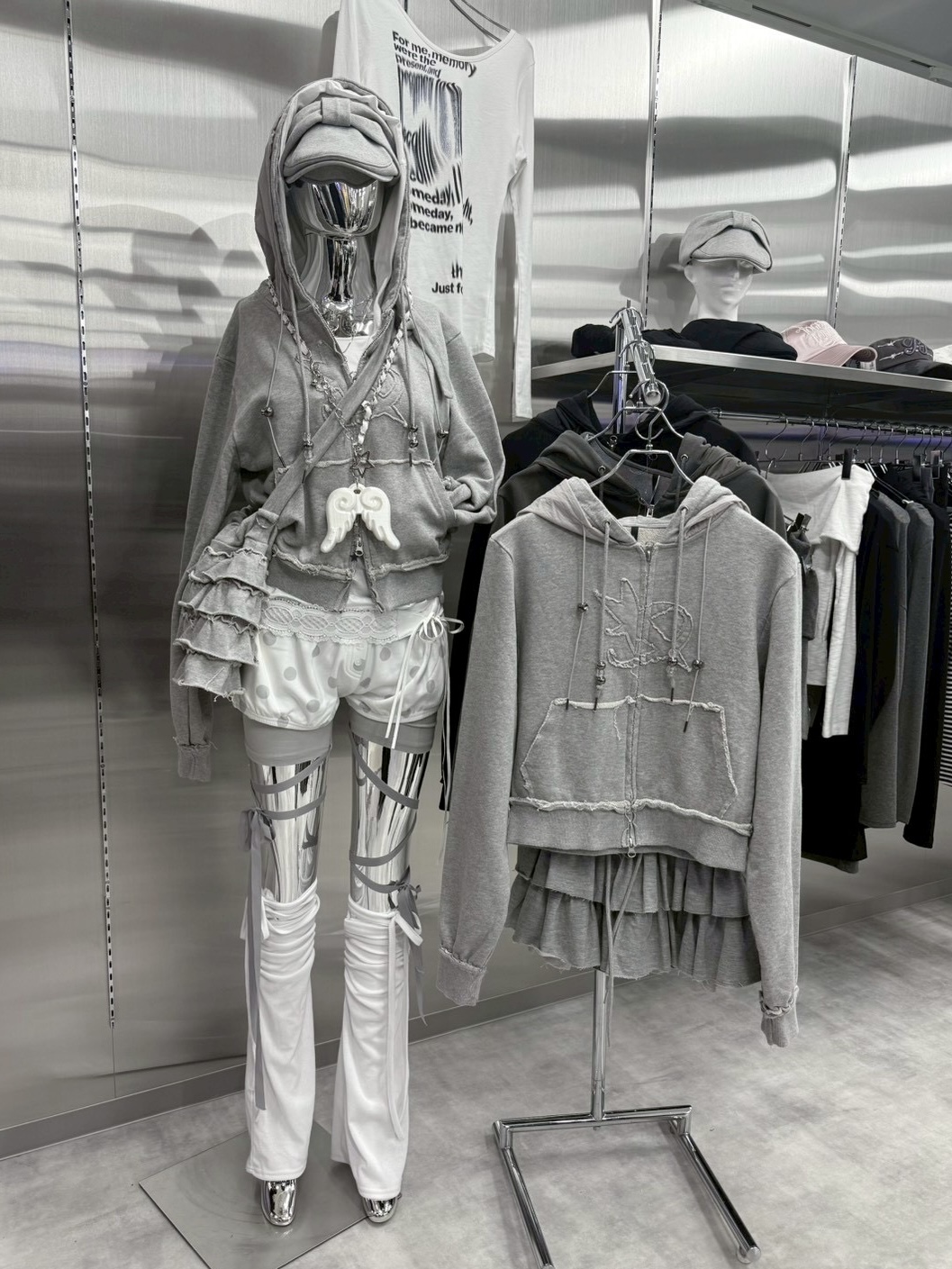 10/28 再入荷【FLAREUP】Layered Zip Hoodie / 【フレアアップ