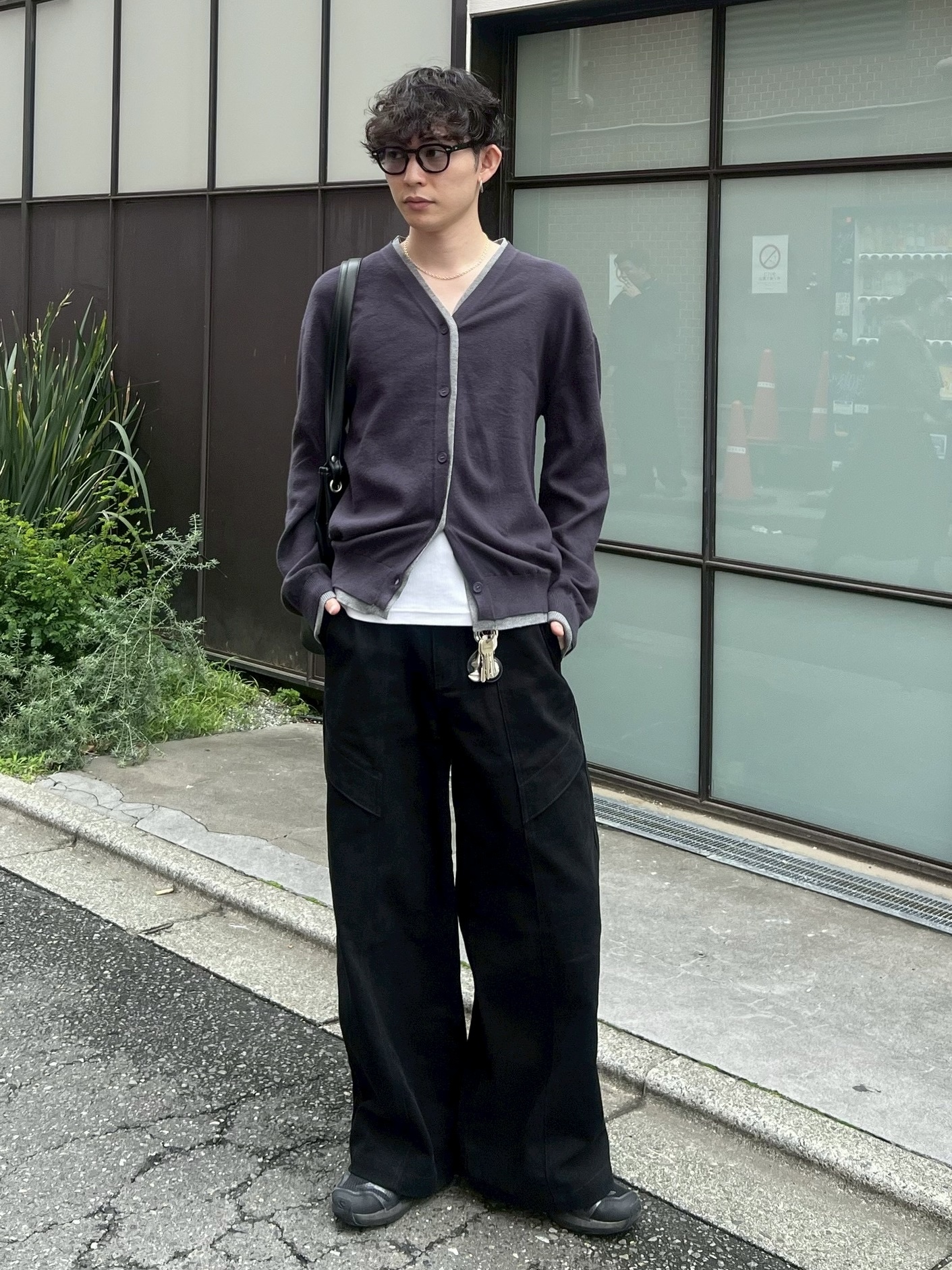 CS】cotton wide twill pants (black) | OUR BRAND,Chikashitsu +,CS